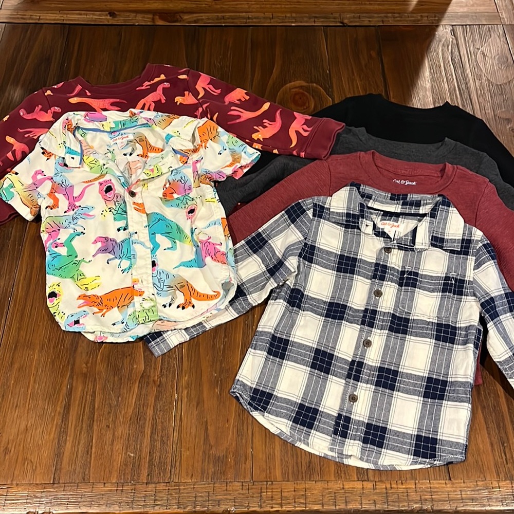 Boys 3T Cat and Jack lot - 6 tops, 2 sweatpants